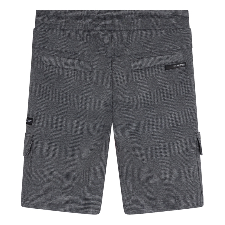 Indian Blue Jeans jog short check medium grey melange (IBBS24-6554)