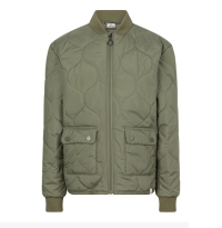 Indian Blue Jeans quilted college jacket olive (IBGSS24-1011)