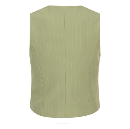 Indian Blue Jeans gilet pinstripe light pastel green (IBGSS24-1042)
