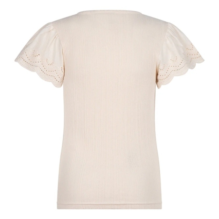 Indian Blue Jeans t-shirt broderie anglaise sandshell (IBGSS24-3151)