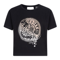 Indian Blue Jeans t-shirt IBJ flower black (IBGSS24-3154)