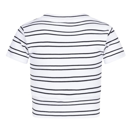 Indian Blue Jeans cropped t-shirt small stripe white (IBGSS24-3168)
