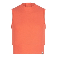 Indian Blue Jeans cropped singlet rib zip bright coral (IBGSS24-3182)