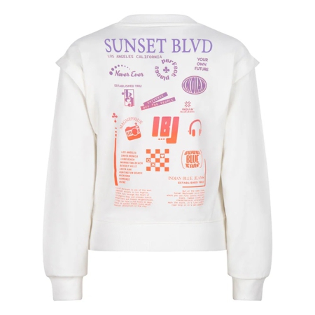 Indian Blue Jeans sweater sunset blvd lily white (IBGSS24-4021)