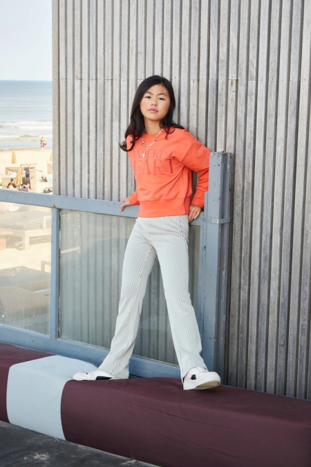 Indian Blue Jeans sweater wandering heart bright coral (IBGSS24-4026)