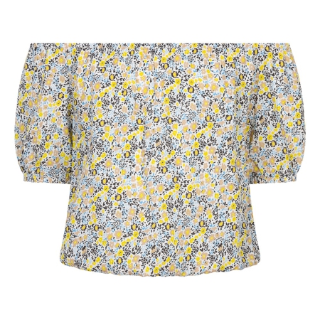 Indian Blue Jeans cropped flower top light blue (IBGSS24-5181)