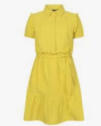 Indian Blue Jeans broderie dress warm olive (IBGSS24-5235)