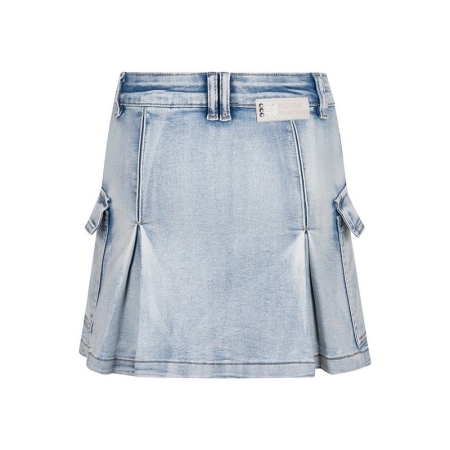 Indian Blue Jeans denim skirt cargo pocket light denim (IBGSS24-6060)