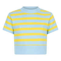 Indian Blue Jeans cropped t-shirt light blue stripe (IBGSS24-3159)