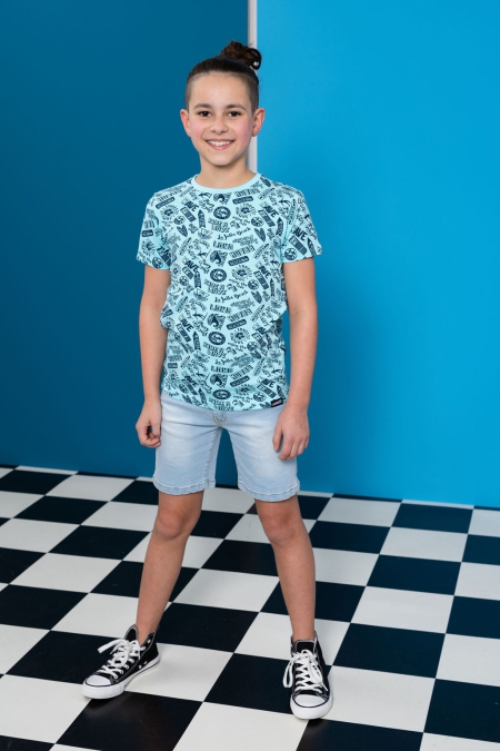 Louder! shirt Brent surf aop tropical breeze