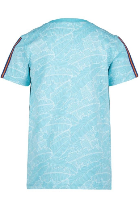 4President shirt Gijs blue radiance leaves aop