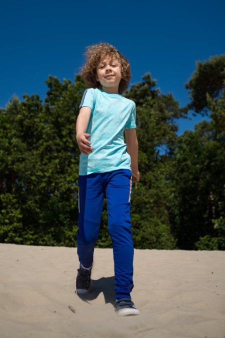 4President shirt Gijs blue radiance leaves aop