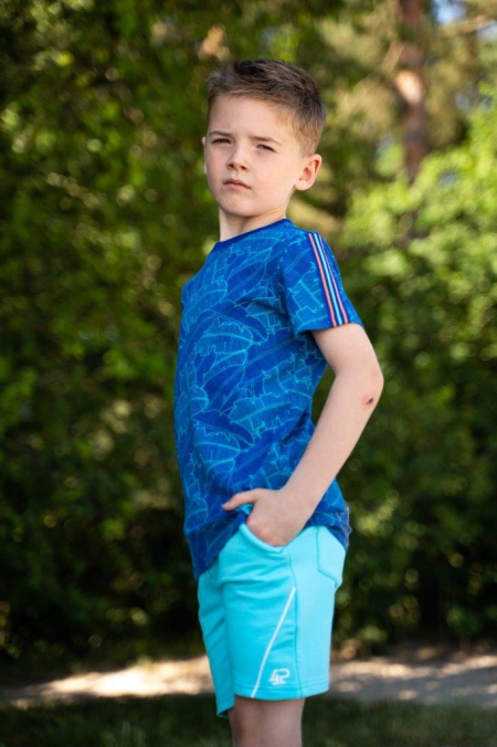 4President shirt Gijs clematis blue leaves aop