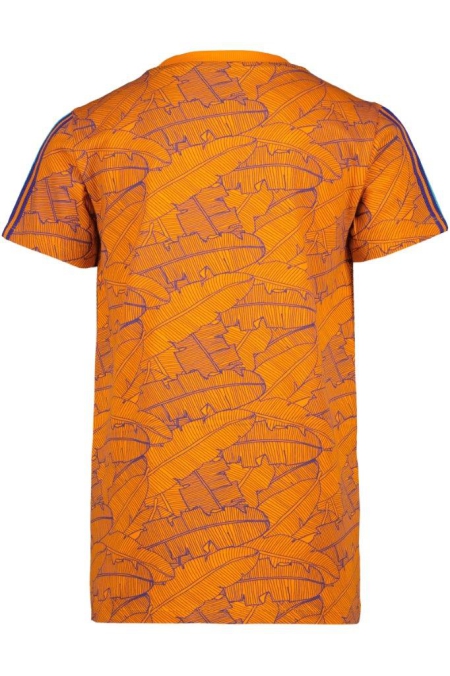 4President shirt Gijs orange tiger leaves aop