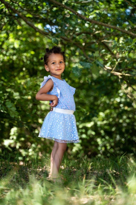 4President jurk Libby light blue flowers aop