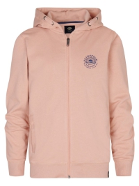 Petrol hooded sweater vest zip dusty peach (B-1050-SWH103-3171)