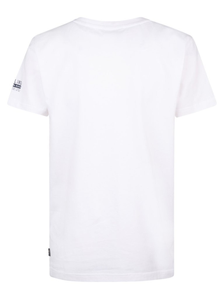 Petrol t-shirt classic print bright white eiland (B-1050-TSR108-0000)