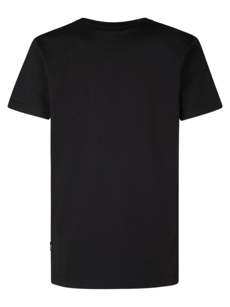 Petrol t-shirt classic print black klein borstlogo (B-1050-TSR110-9999)