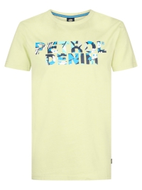 Petrol t-shirt classic print fresh lime petrol denim (B-1050-TSR112-6171)