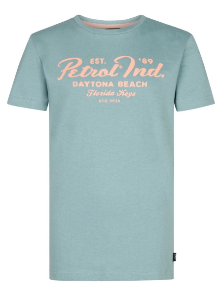 Petrol t-shirt classic print ocean daytona beach (B-1050-TSR129-5188)