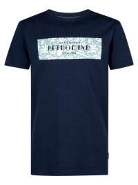 Petrol t-shirt classic print navy blue Petrol ind. (B-1050-TSR107-5178)