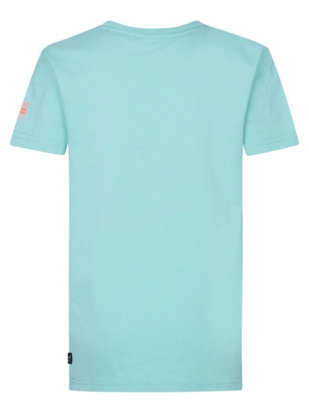 Petrol t-shirt classic print aqua eiland (B-1050-TSR108-5180)