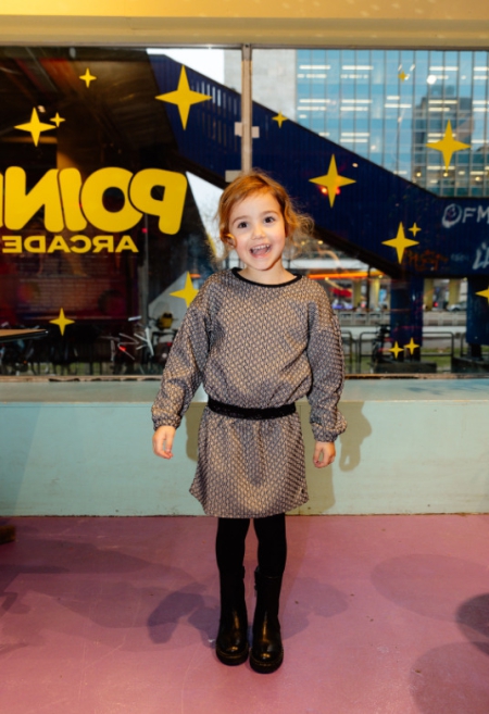 Quapi jurk Alena brown almond print