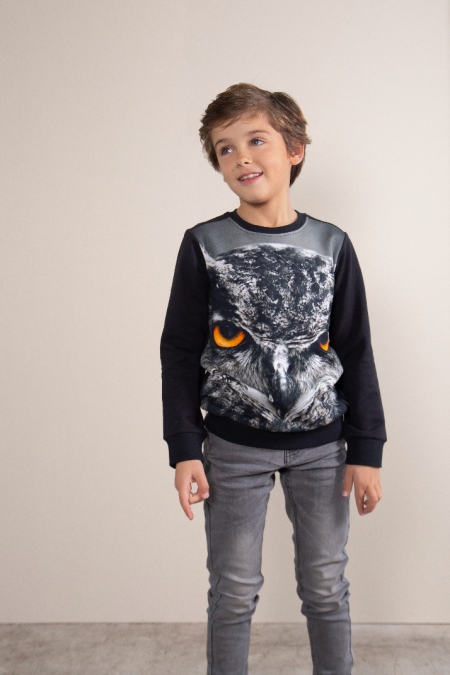 Legends22 sweater Sky caviar uil (B23-424)