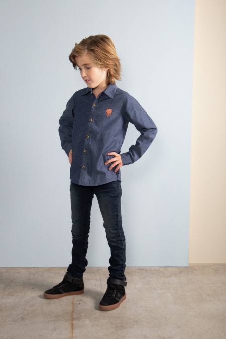 Legends22 blouse Senno dark blue (B23-447)