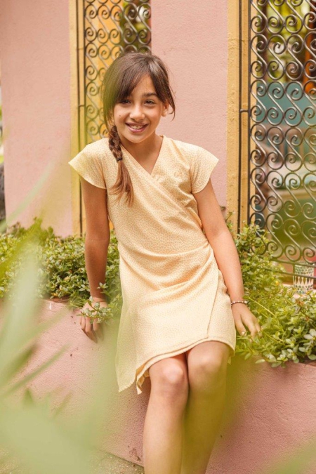 Little Miss Juliette jurk MUL yellow orange flame (45-2168)