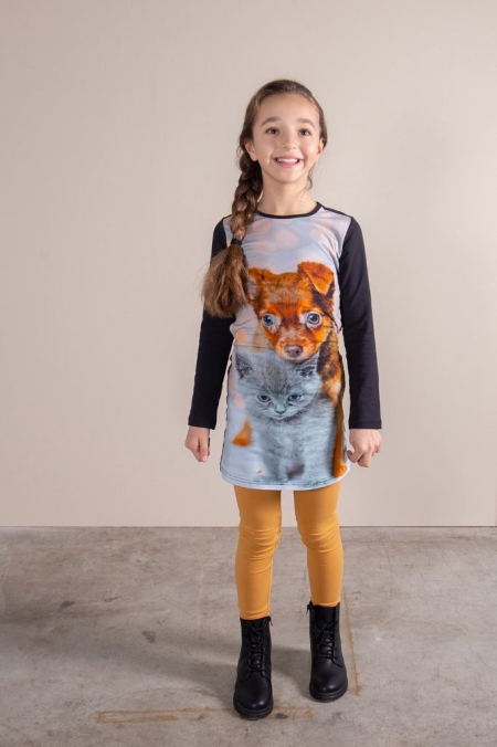 Lovestation22 jurk Rezha caviar hond kat (B23-326)