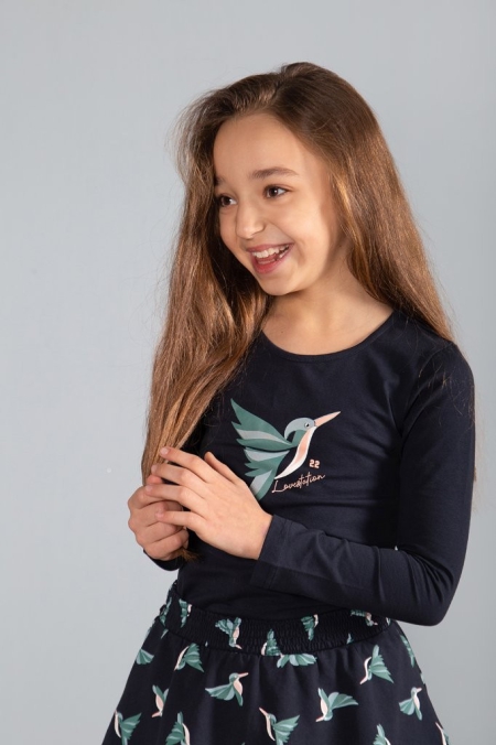 Lovestation22 longsleeve Roxanne dark blue (B23-333)