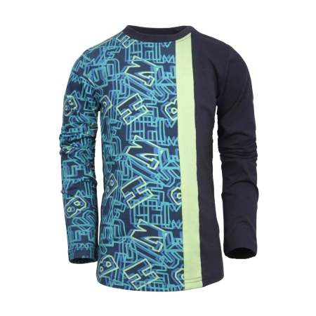 Nais longsleeve Wesley blue print (B23-642)