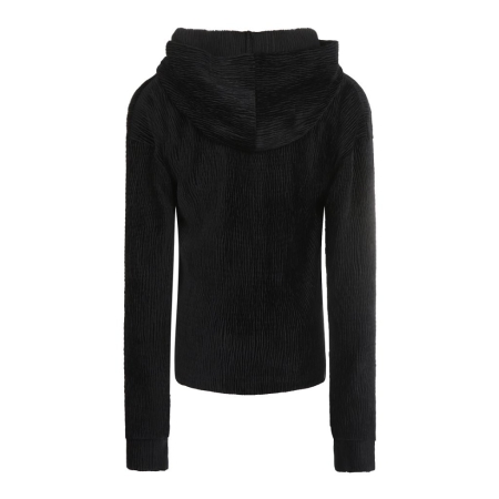 No Way Monday  rib hoodie black (S48088)