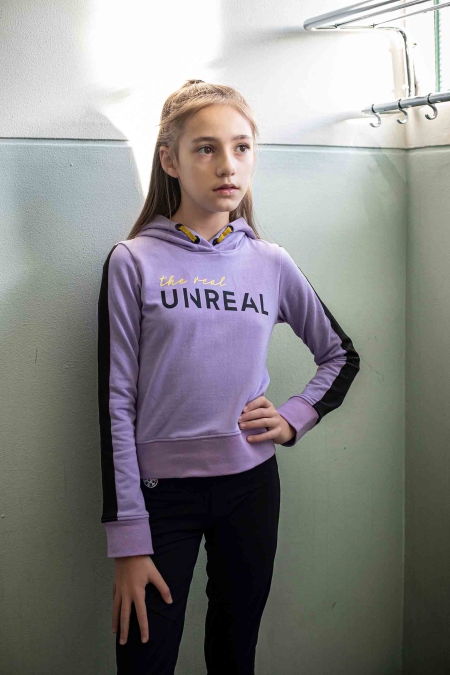 Unrealba6 hoodie Andrea black lila (UNR-B23-810)