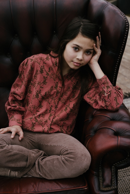 Levv blouse Fara aop olive flowers