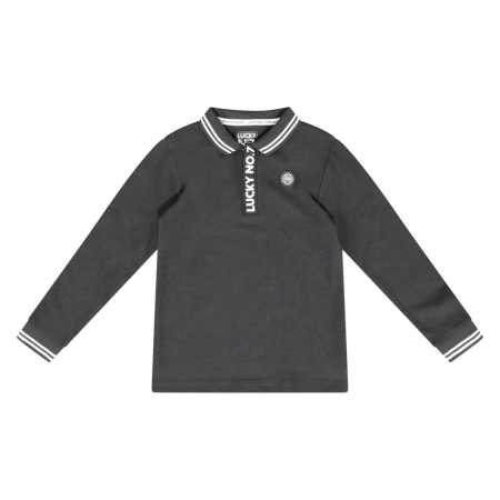 Lucky No.7 polo black (LBW23PO002)