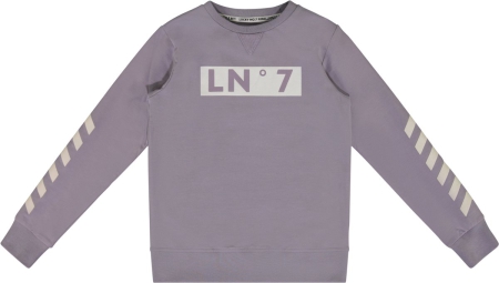 Lucky No.7 sweater minimal gray lila (LBW23SW017)