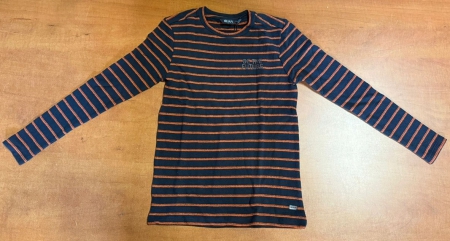 Quapi dikke longsleeve Adde aop orange dust stripe