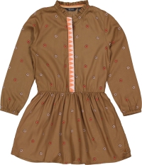 Quapi jurk Adora aop brown almond flowers