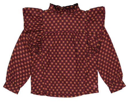 Quapi longsleeve Alexia aop lime green retro