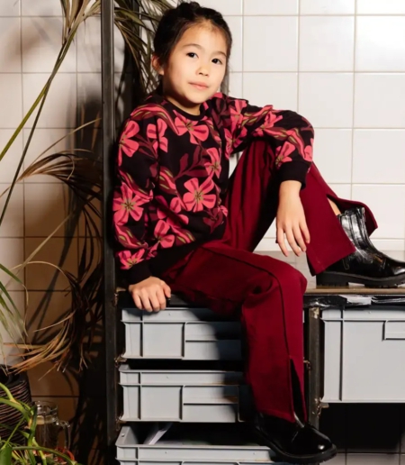 Quapi flared broek Aylin bordeaux