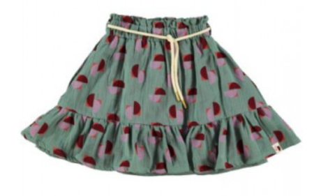 Topitm rok Terry aop sagegreen (AW23-NOM17)