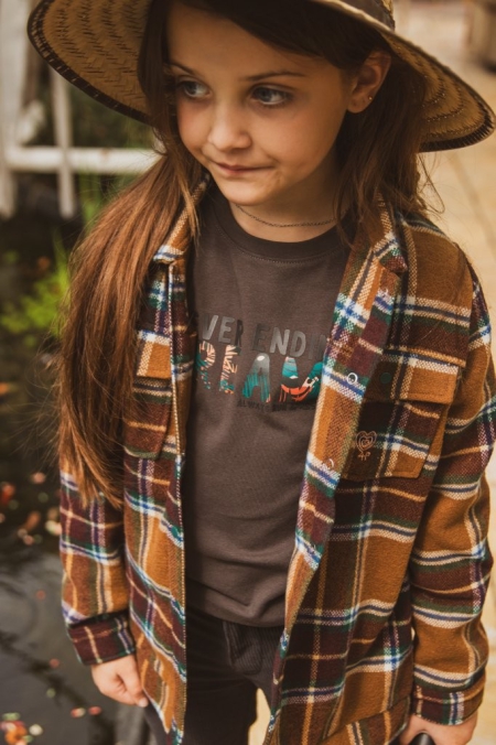 4President blouse Inge brandy brown aop geruit