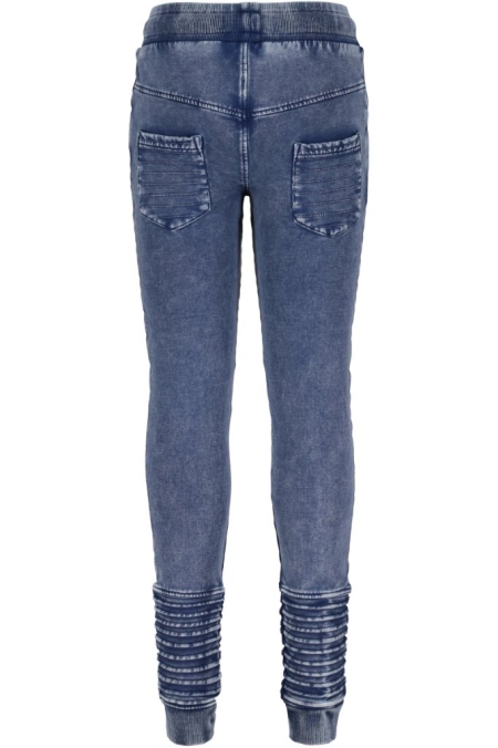 4President acid wash broek Mees denim navy