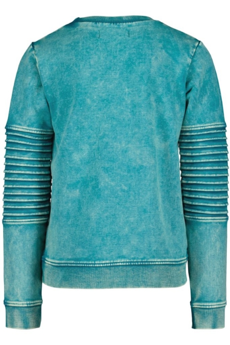 4President acid wash sweater Milan blue coral