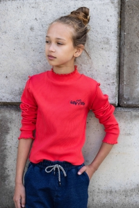 Billy & Lilly rib col longsleeve Yuna funny red