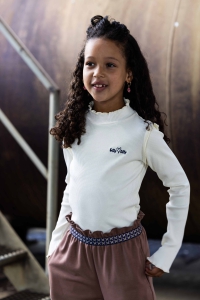 Billy & Lilly rib col longsleeve Yuna winter white