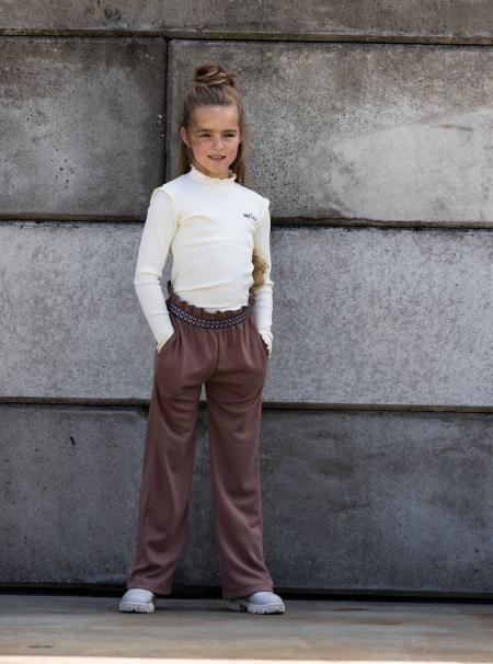 Billy & Lilly rib col longsleeve Yuna winter white