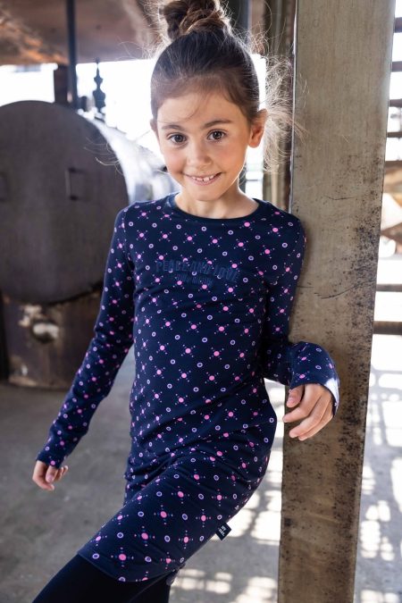 Billy & Lilly jurk Mia navy disco dot